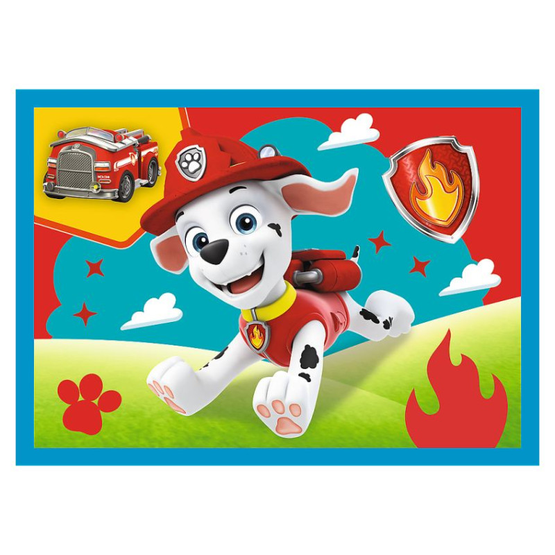 Trefl PAW PATROL Pužļu komplekts 4in1 Ķepa Patruļa