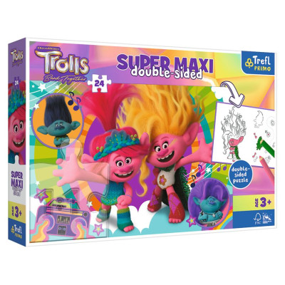 Trefl TROLLS Super Maxi puzle, 24 gab.