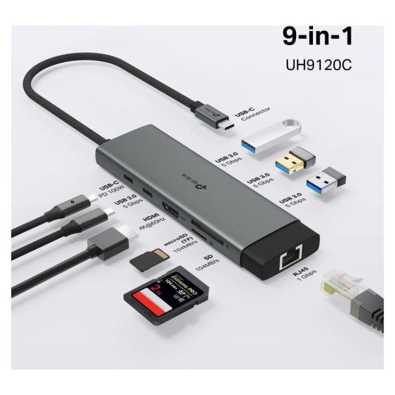 Tp-Link I/O HUB USB-C 9PORT/UH9120C TP-LINK