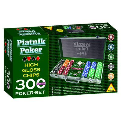 Piatnik Pokera Komplekts ar 300 čipiem