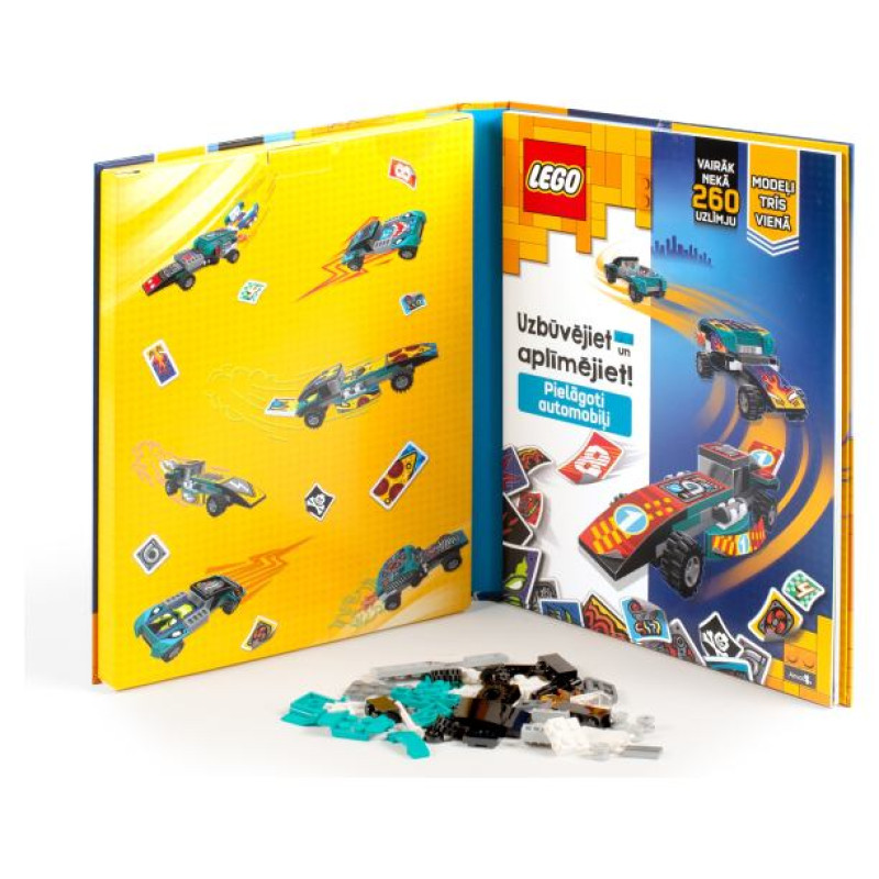 Lego Books LEGO ICONIC Aktivitā&scaron;u grāmata "Būvē un izrotā: Automa&scaron;īnas" - Latvie&scaron;u