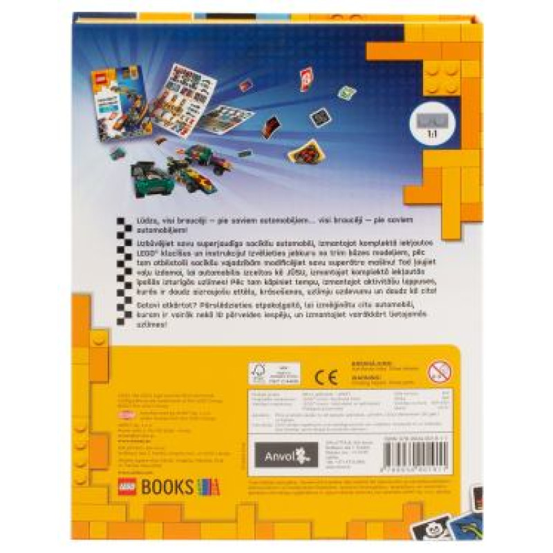 Lego Books LEGO ICONIC Aktivitā&scaron;u grāmata "Būvē un izrotā: Automa&scaron;īnas" - Latvie&scaron;u