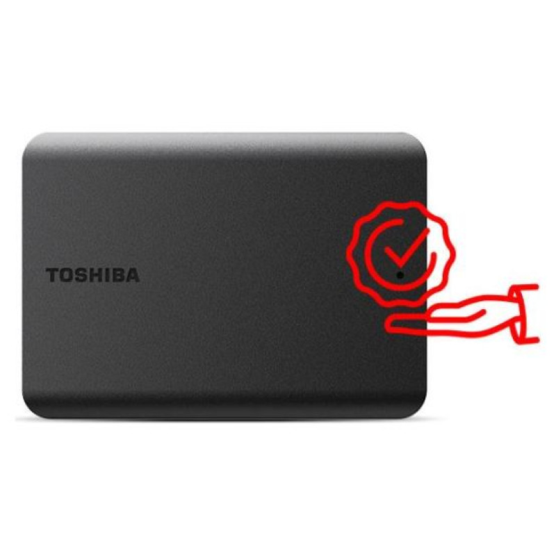 Toshiba External Hard Drive Canvio Basics (2.5" 1TB, USB 3.2 Gen1, Black)