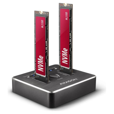Axagon ADSA-M2C DUAL NVMe CLONE MASTER DOCK SuperSpeed USB-C 10 Gbps docking station
