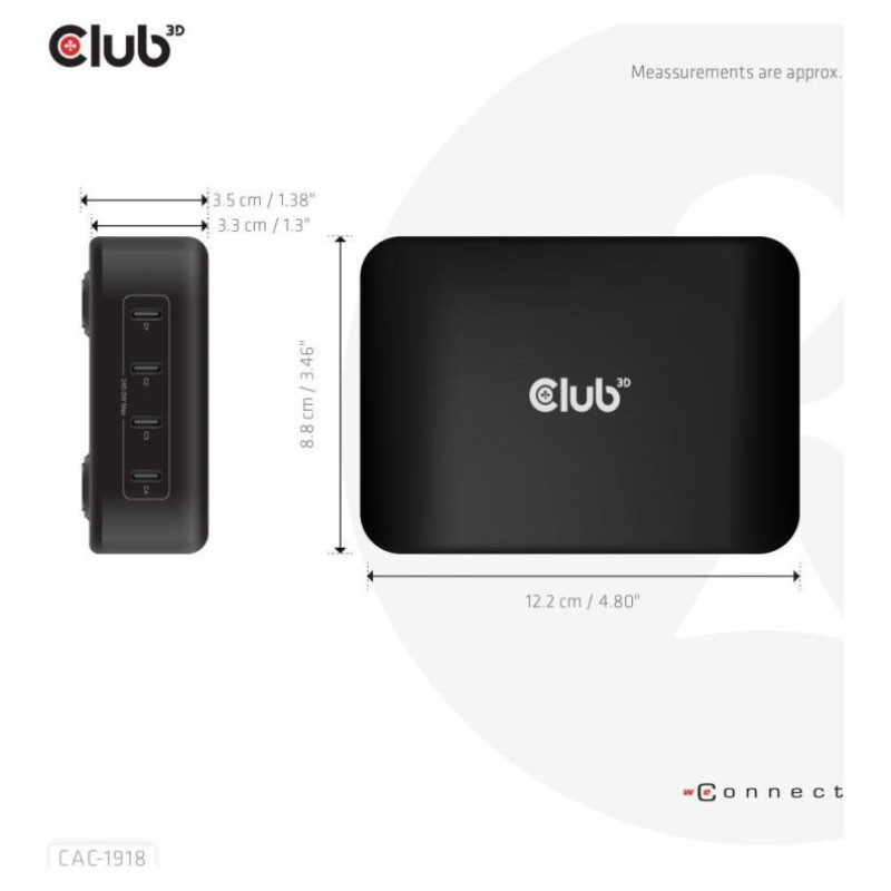 Club3D MOBILE CHARGER 4PORT/GAN 240W CAC-1918 CLUB3D