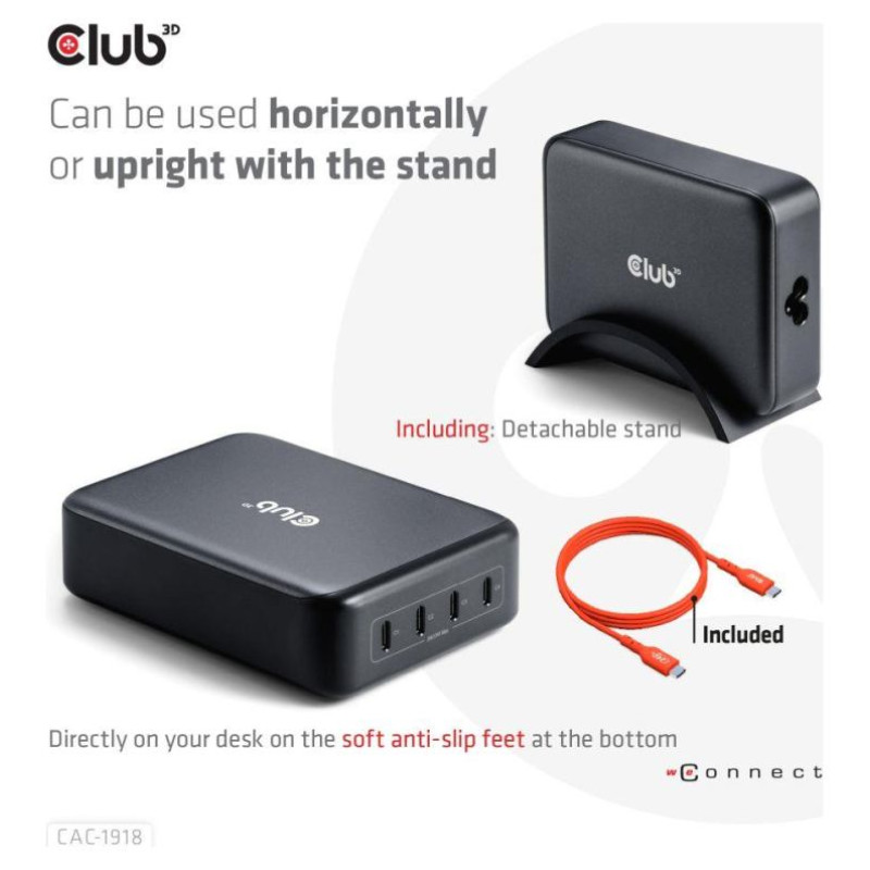 Club3D MOBILE CHARGER 4PORT/GAN 240W CAC-1918 CLUB3D