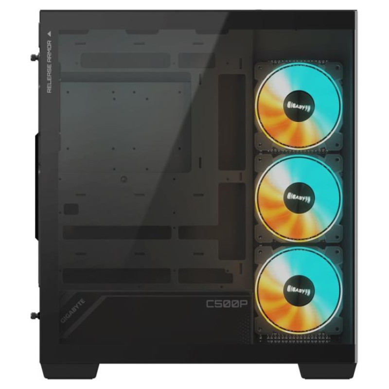 Gigabyte Case|GIGABYTE|GB-C500P ST|MidiTower|Case product features Transparent panel|ATX|MicroATX|MiniITX|Colour Black|GB-C500PST