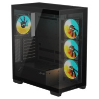 Gigabyte Case|GIGABYTE|GB-C500P ST|MidiTower|Case product features Transparent panel|ATX|MicroATX|MiniITX|Colour Black|GB-C500PST