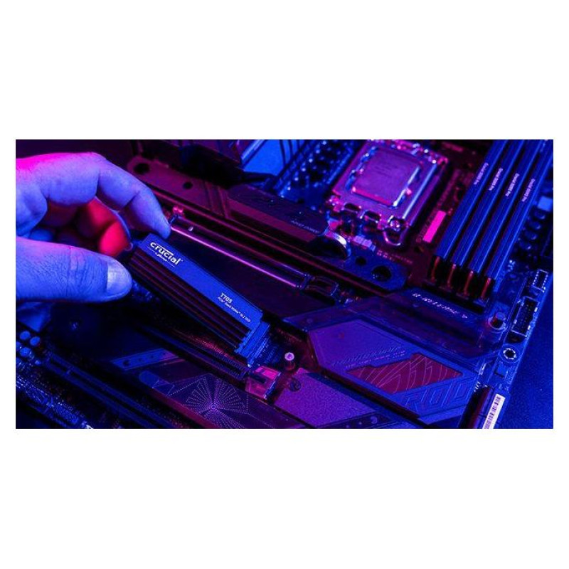 Crucial T700 1TB PCIe Gen5 NVMe M.2 SSD with heatsink