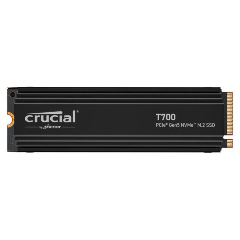 Crucial T700 1TB PCIe Gen5 NVMe M.2 SSD with heatsink