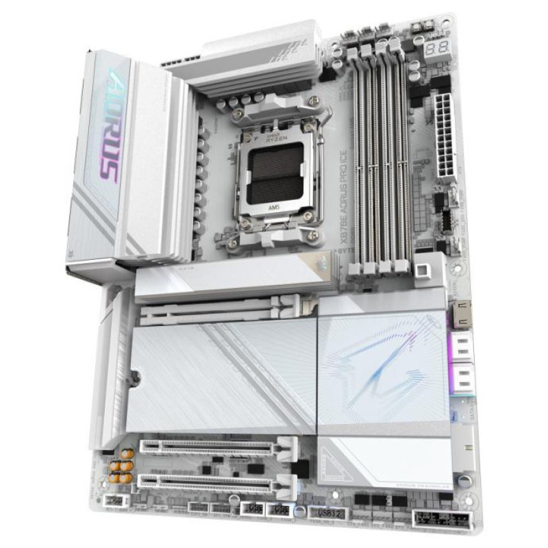 Gigabyte Mainboard|GIGABYTE|AMD X870E|SAM5|ATX|Memory DDR5|Memory slots 4|1xPCI-Express 3.0 4x|1xPCI-Express 4.0 4x	|1xPCI-Express 5.0 16x|4xM.2|1xHDMI|2xUSB 2.0|7xUSB 3.2|2xUSB-C|1xOptical S/PDIF|1xRJ45|2xAudio port|X870EAORUSPROICE1.1