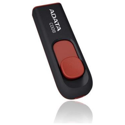 Adata MEMORY DRIVE FLASH USB2 64GB/BLACK/RED AC008-64G-RKD ADATA
