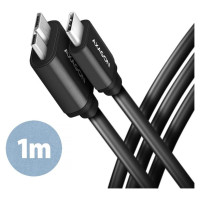 Axagon CABLE USB-C TO MICRO-B 1M/SPEED BLK BUMM3-CM10AB AXAGON