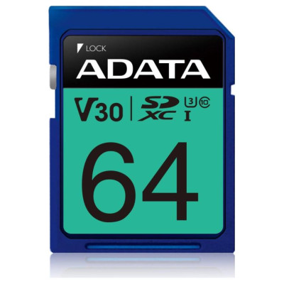Adata MEMORY SDXC 64GB V30/ASDX64GUI3V30S-R ADATA