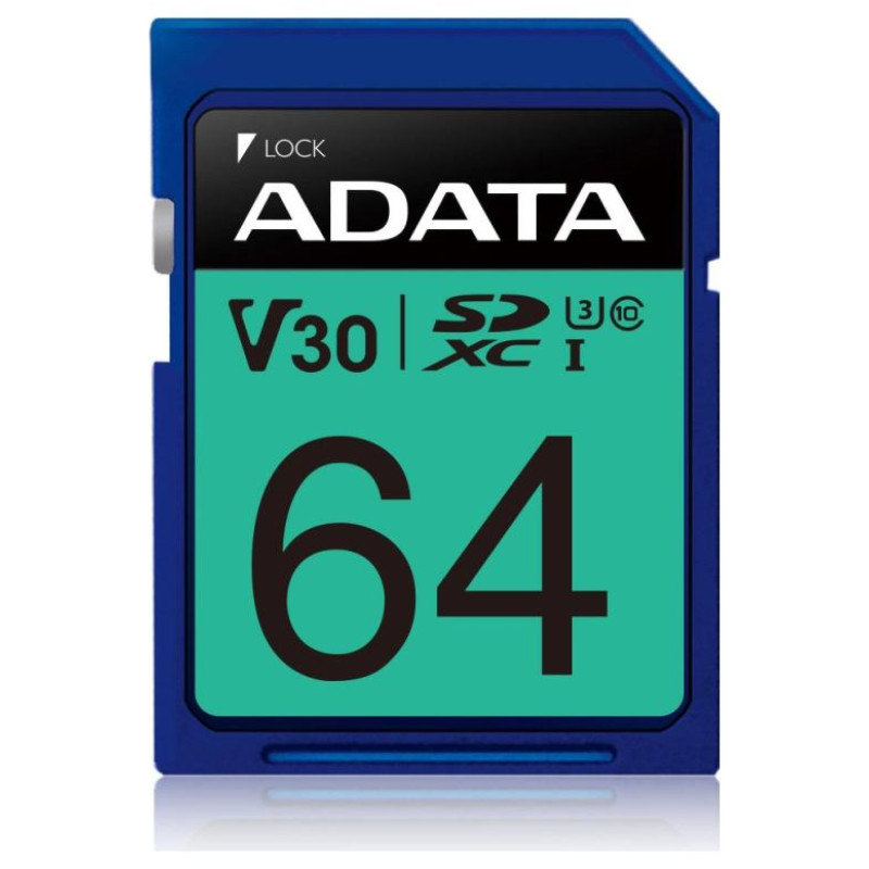 Adata MEMORY SDXC 64GB V30/ASDX64GUI3V30S-R ADATA