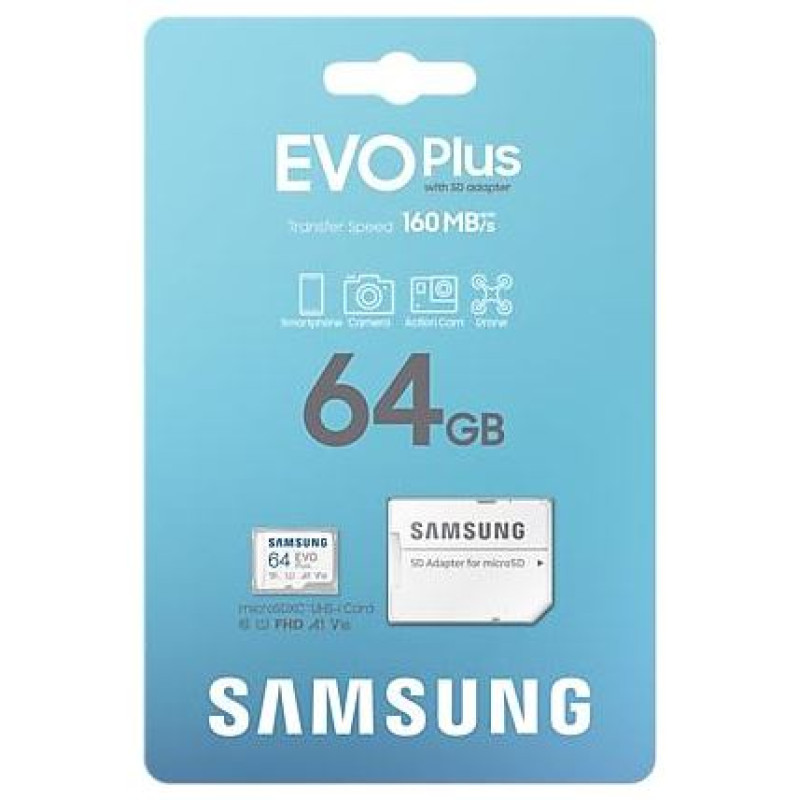 Samsung MEMORY MICRO SDXC EVO+ 64GB/V10 W/A MB-MC64SA/EU SAMSUNG