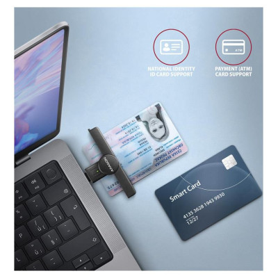 Axagon CARD READER POCKET SMARTCARD/USB-C CRE-SMPC AXAGON