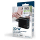 Gembird CHARGER USB 30W 3PORT/TA-UC-PDQC30LCD-BK-02 GEMBIRD