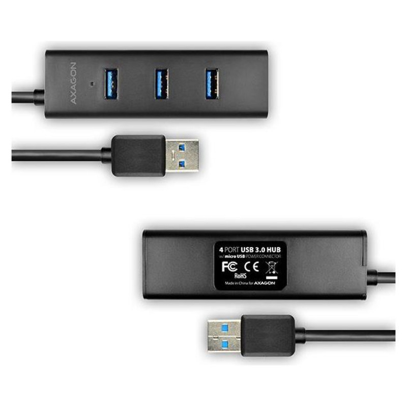 Axagon HUE-S2B 4x USB3.0 Charging Hub, MicroUSB Charging Connector