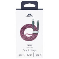 Rivacase CABLE USB-C TO USB-C 1.2M/RED PS6105 RD12 RIVACASE