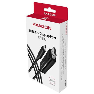 Axagon Active USB-C -> DisplayPort cable - adapter AXAGON RVC-DPC for connecting a DisplayPort monitor/TV/projector to a notebook or mobile phone using USB type C connector.