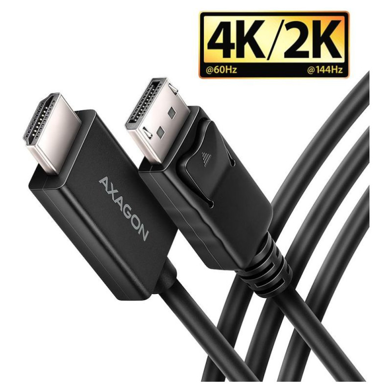 Axagon RVD-HI20C2 DisplayPort - HDMI 2.0 cable 1.8m 4K/60Hz