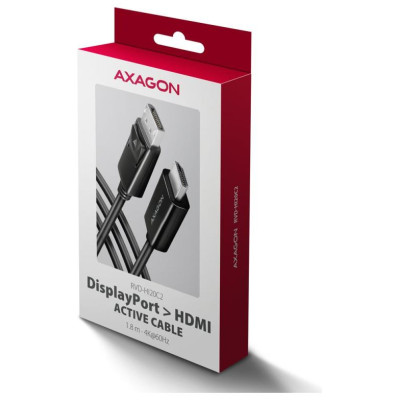 Axagon RVD-HI20C2 DisplayPort - HDMI 2.0 cable 1.8m 4K/60Hz