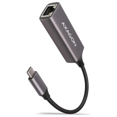 Axagon ADE-TRC Type-C USB3.2 Gen 1 - Gigabit Ethernet 10/100/1000 Adapter, metal, titan grey