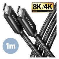 Axagon CABLE USB-C TO USB-C 1M 100W/8K BLACK BUCM432-CM10AB AXAGON