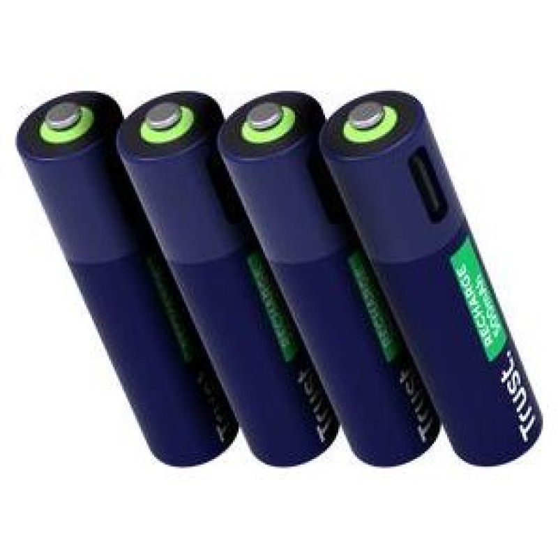 Trust BATTERY RECH. LI-ION AAA/500MAH USB-C 4PACK 25671 TRUST