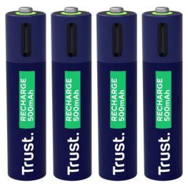 Trust BATTERY RECH. LI-ION AAA/500MAH USB-C 4PACK 25671 TRUST