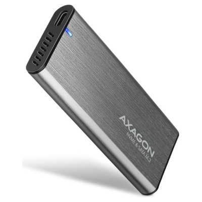 Axagon EEM2-SG2 USB-C 3.2 Gen 2 - M.2 NVMe / SATA SSD 30-80mm ALU box