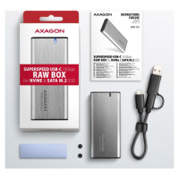 Axagon SSD ACC ENCLOSURE M.2 NVME/SATA USB-C EEM2-SG2 AXAGON