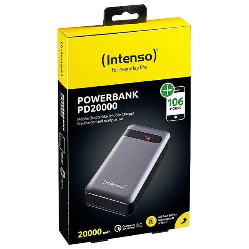Intenso POWER BANK USB 20000MAH QC3.0/ANTHRACITE PD20000 INTENSO