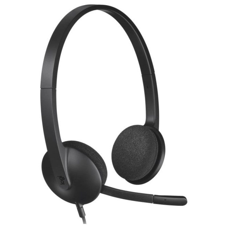 Logitech H340 Corded Headset - BLACK - USB