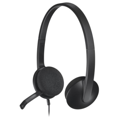 Logitech H340 Corded Headset - BLACK - USB