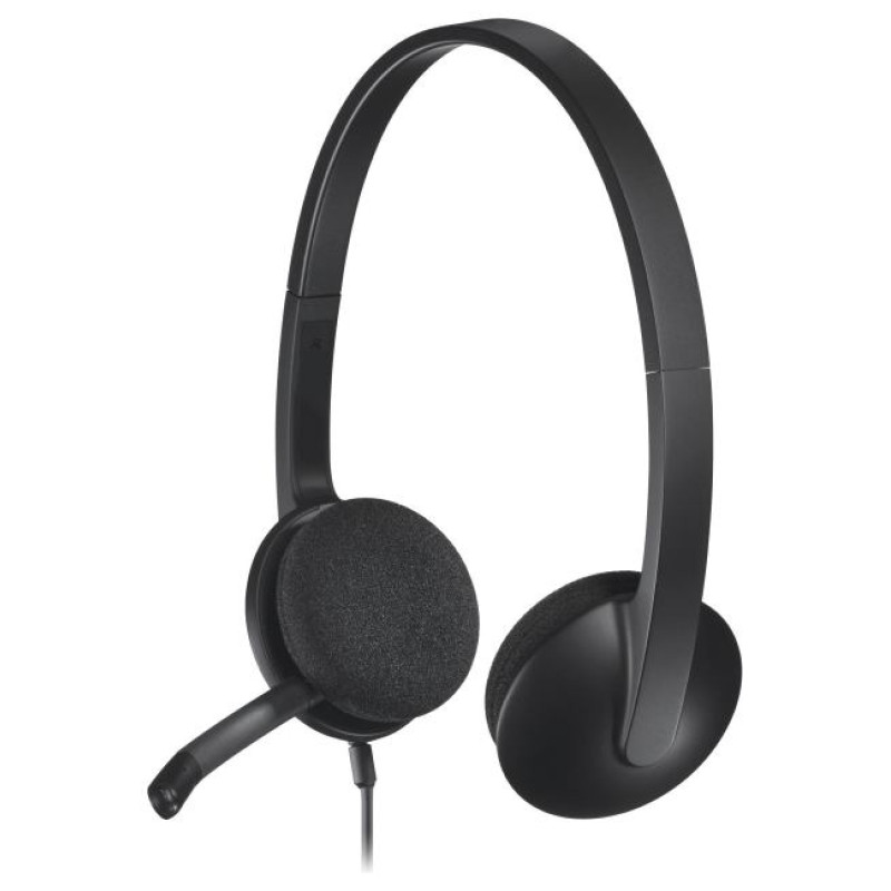 Logitech H340 Corded Headset - BLACK - USB