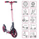 Six Degrees Scooter skrejritenis 230 mm un 215 mm, sarkans - AU 513