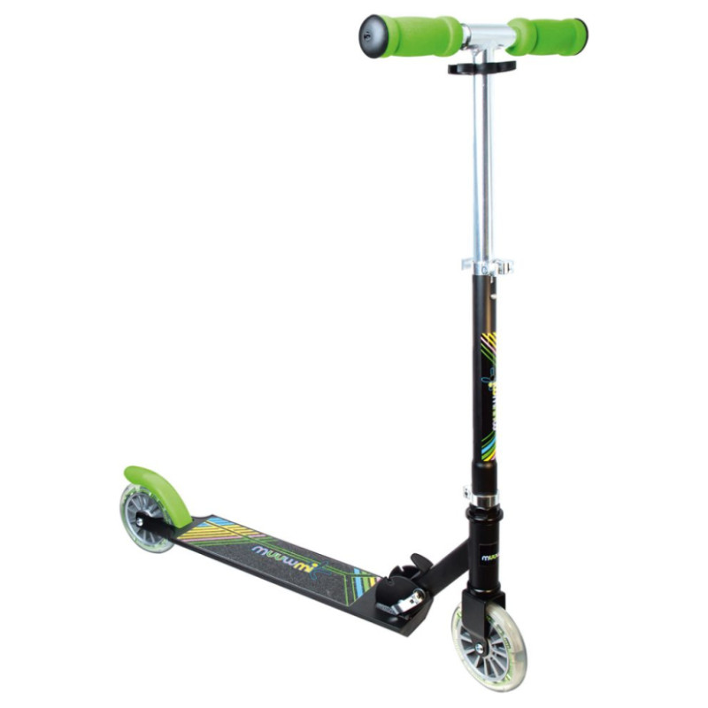 Muuwmi Aluminium Scooter NEON skrejritenis, 125 mm, ar gaismiņām - AU 102