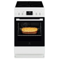 Electrolux elektriskā plīts ar elektrisko cepeškrāsni, 50cm, balta - LKR562066W