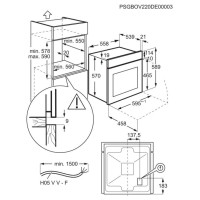 Electrolux cepeškrāsns, iebūv., 65l - EOF3H40BX