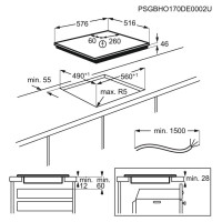 Electrolux indukcijas plīts virsma - EIT60443X