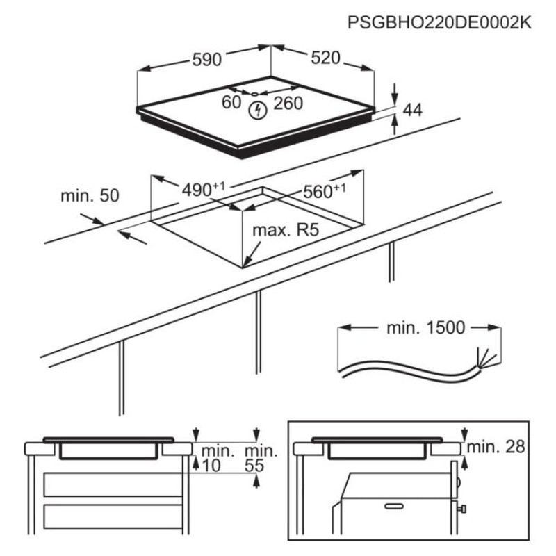 Electrolux indukcijas plīts virsma - EIT60433CT