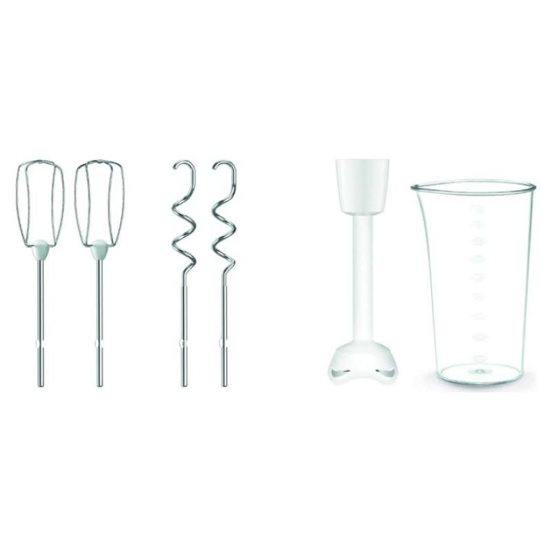 Tefal mikseris Prep'Mix+, 500W, balts/melns - HT461138