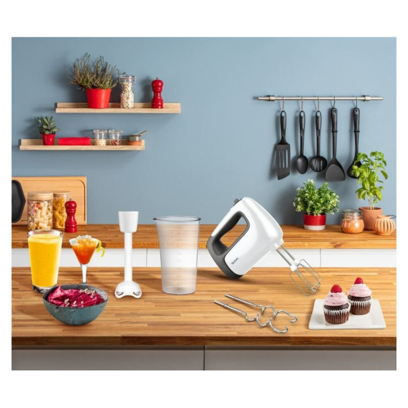 Tefal mikseris Prep'Mix+, 500W, balts/melns - HT461138