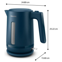 Philips 3000. sērijas Basic tējkanna, 1.7L, zila - HD9411/70