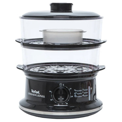 Tefal tvaicētājs Convenient, 2 līmeņi,6 l,  melna/sudraba - VC1401
