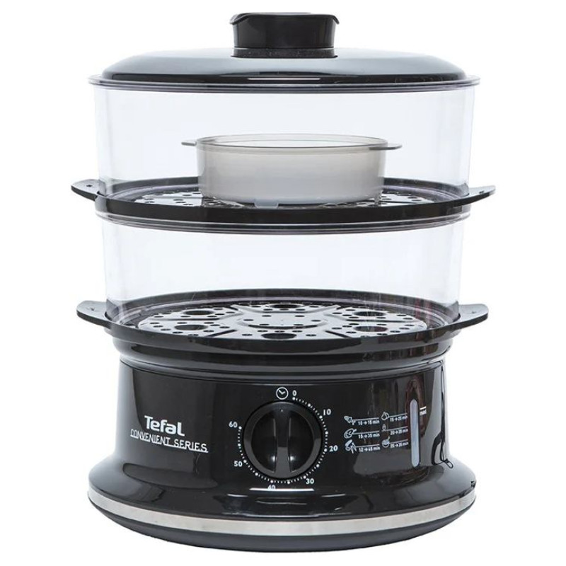 Tefal tvaicētājs Convenient, 2 līmeņi,6 l,  melna/sudraba - VC1401