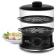 Tefal tvaicētājs Convenient, 2 līmeņi,6 l,  melna/sudraba - VC1401