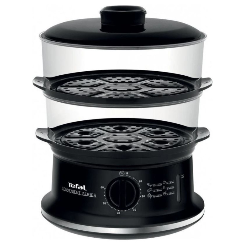 Tefal tvaicētājs Convenient, 2 līmeņi,6 l,  melna/sudraba - VC1401